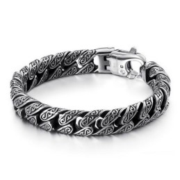 Bracciale Da Uomo Alla Moda In Titanio Con Chiusura Multi-Anello