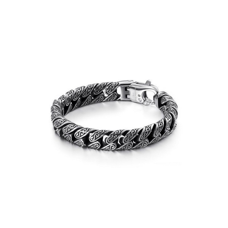Bracciale Da Uomo Alla Moda In Titanio Con Chiusura Multi-Anello Bracciale Da Uomo Alla Moda In Titanio Con Chiusura Multi-Anello