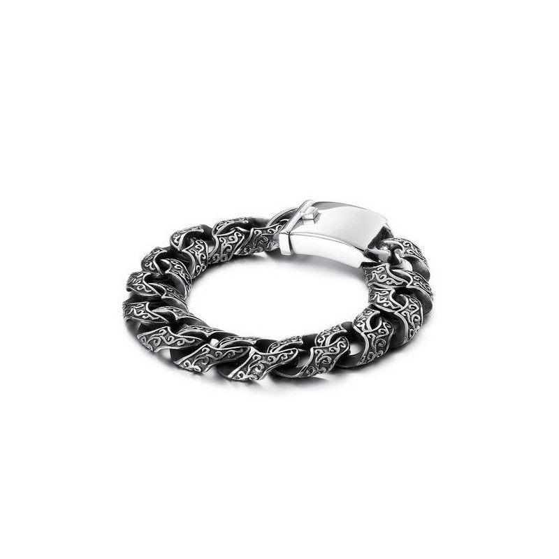 Bracciale Da Uomo Alla Moda In Titanio Con Chiusura Multi-Anello Bracciale Da Uomo Alla Moda In Titanio Con Chiusura Multi-Anello