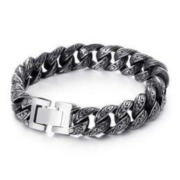 Bracciale Da Uomo Alla Moda In Titanio Con Chiusura Multi-Anello