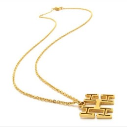 Collana Con Catene Dorate In Titanio Da 15,7 Pollici