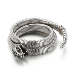Bracciale In Titanio Con Apertura A Più Anelli Tipo Serpente Per Uomo