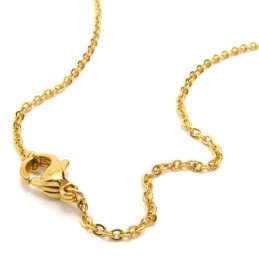 Collana Con Catene Dorate In Titanio Da 15,7 Pollici