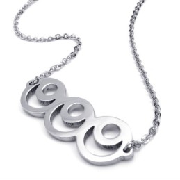 Collana Alla Moda In Argento Titanio Da 15,7 Pollici