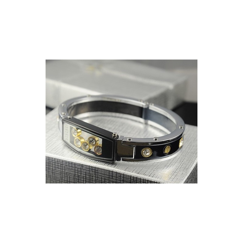 Braccialetti Da Uomo In Titanio Con Diamanti Braccialetti Da Uomo In Titanio Con Diamanti
