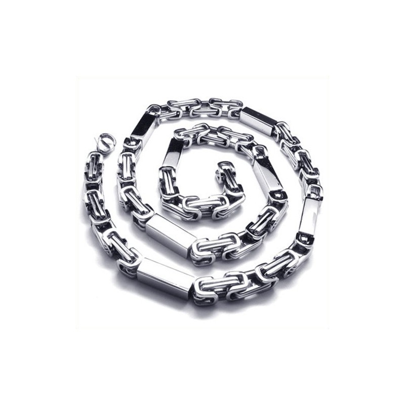 Collana Cubica In Titanio E Argento Da 21,7 Pollici Collana Cubica In Titanio E Argento Da 21,7 Pollici