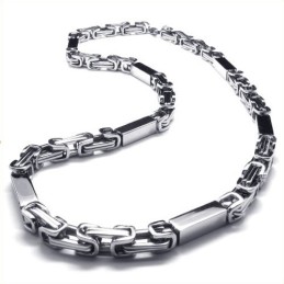Collana Cubica In Titanio E Argento Da 21,7 Pollici