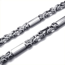 Collana Cubica In Titanio E Argento Da 21,7 Pollici