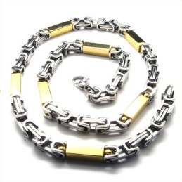 Collana Cubica In Titanio Dorato Da 21,7 Pollici