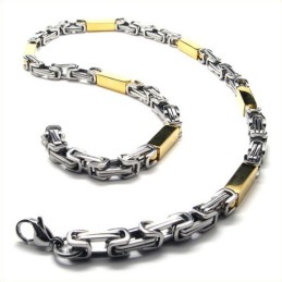 Collana Cubica In Titanio Dorato Da 21,7 Pollici