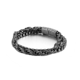 Bracciale Da Uomo In Titanio A Doppio Strato