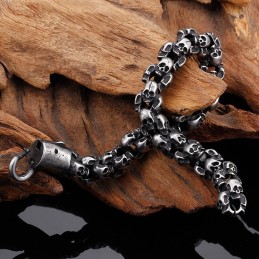Bracciale Alla Moda In Titanio Con Teschio Per Uomo