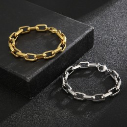 Bracciale Quadrato In Titanio Rock Hip-Hop Per Uomo