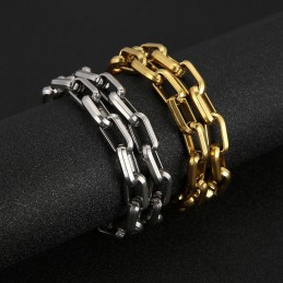 Bracciale Quadrato In Titanio Rock Hip-Hop Per Uomo