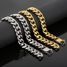 Bracciale In Titanio Con Catena Cubana Per Uomo