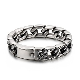 Bracciale Con Teschio In Titanio, Elegante Gioiello Alla Moda In Titanio Da Uomo