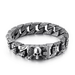 Bracciale Con Croce In Titanio Chic Bracciale Con Teschio In Titanio Da Uomo