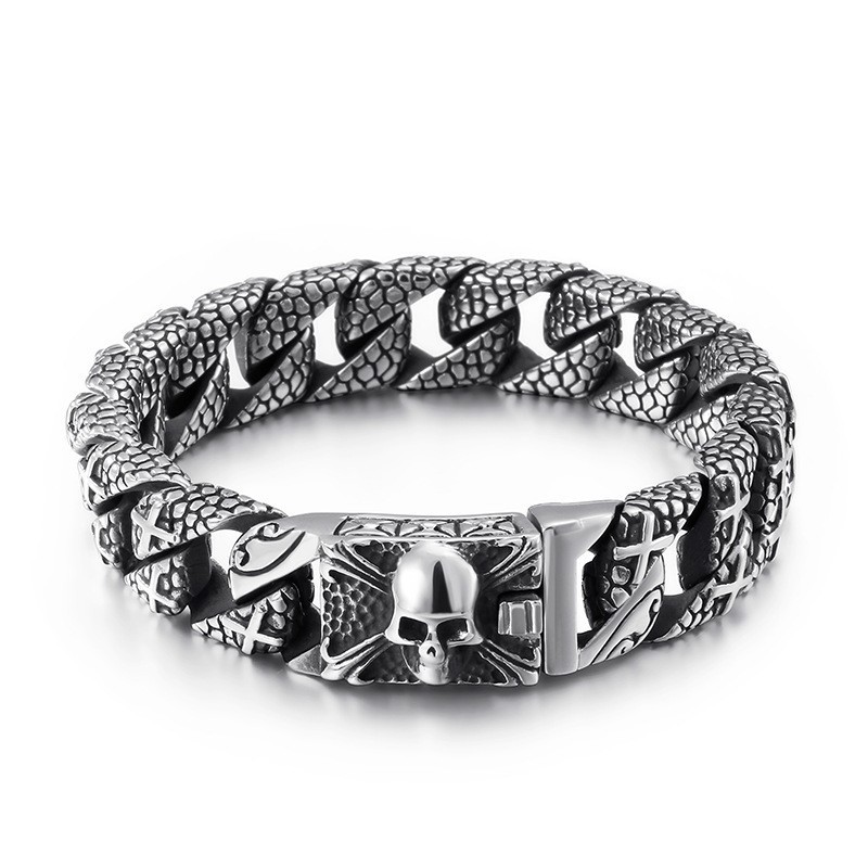 Bracciale Con Croce In Titanio Chic Bracciale Con Teschio In Titanio Da Uomo Bracciale Con Croce In Titanio Chic Bracciale Con Teschio In Titanio Da Uomo