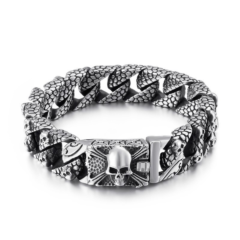 Bracciale Con Croce In Titanio Chic Bracciale Con Teschio In Titanio Da Uomo Bracciale Con Croce In Titanio Chic Bracciale Con Teschio In Titanio Da Uomo