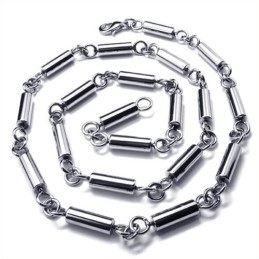Collana Con Cilindro In Titanio Da 19,7 Pollici