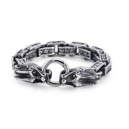 Gioielli Alla Moda Con Testa Di Drago In Titanio Per Uomo, Vintage, Braccialetti In Titanio Fuso Con Testa Di Drago