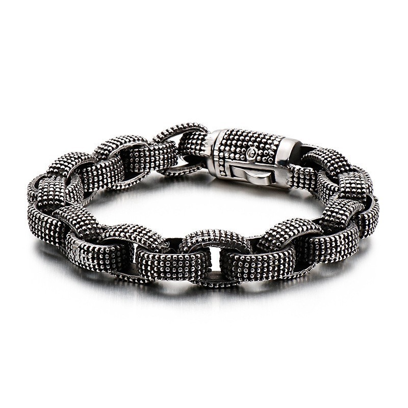 Bracciale Da Uomo In Titanio Con Drago, Vintage, Alla Moda E Alla Moda. Bracciale Da Uomo In Titanio Con Drago, Vintage, Alla Moda E Alla Moda.