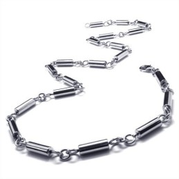 Collana Con Cilindro In Titanio Da 19,7 Pollici
