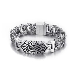 Bracciale Da Uomo In Titanio Con Motivo A Croce Vintage