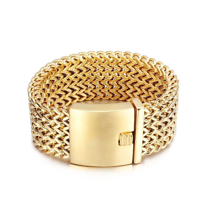 Bracciale Da Uomo In Titanio Con Squame Di Pesce Quadrate Alla Moda Bracciale Da Uomo In Titanio Con Squame Di Pesce Quadrate Alla Moda