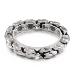 Bracciale In Titanio Con Chiglia A Vento, Alla Moda Ed Elegante, Per Uomo