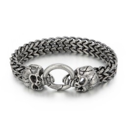 Bracciale Da Uomo In Titanio Con Teschio Freddo