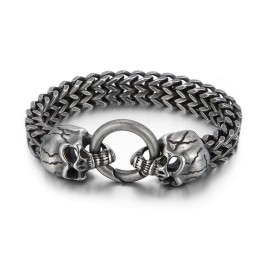 Bracciale Da Uomo In Titanio Con Teschio Freddo