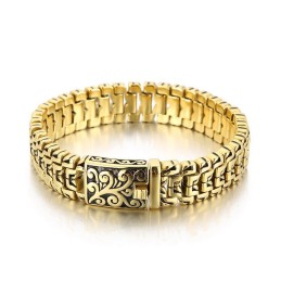 Bracciale In Titanio Da Uomo Con Fiore Hip Hop, Molto Popolare E Alla Moda