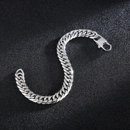Bracciale Con Fibbia Quadrata A Catena Con Vertebre Da Uomo Tide Accessories Fashion In Titanio