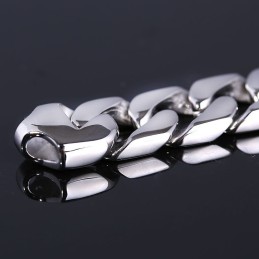 Versione In Titanio Del Bracciale Alla Moda Cuba Chain Da Uomo