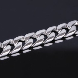 Versione In Titanio Del Bracciale Alla Moda Cuba Chain Da Uomo