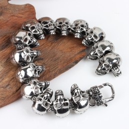 Bracciale In Titanio Da Uomo Con Teschio Bracciale In Titanio