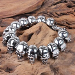 Bracciale In Titanio Da Uomo Con Teschio Bracciale In Titanio