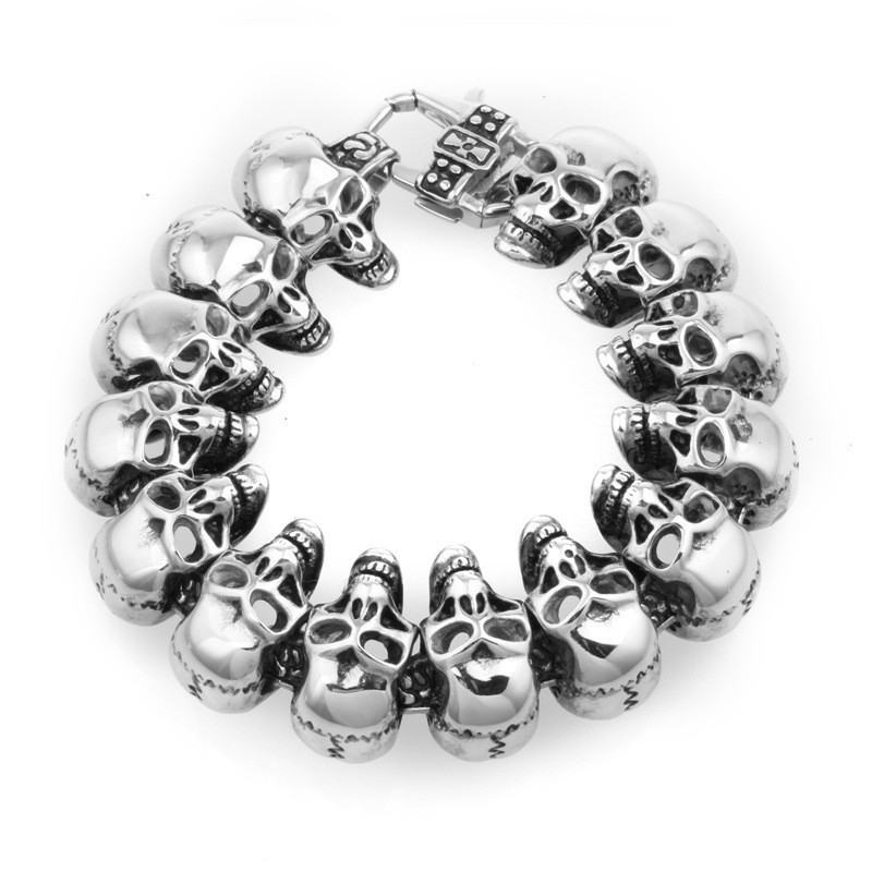 Bracciale In Titanio Da Uomo Con Teschio Bracciale In Titanio Bracciale In Titanio Da Uomo Con Teschio Bracciale In Titanio