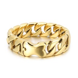 Nuovo Bracciale Da Uomo Lucido Con Chiusura A Osso Tipo Cool Chain Cuban