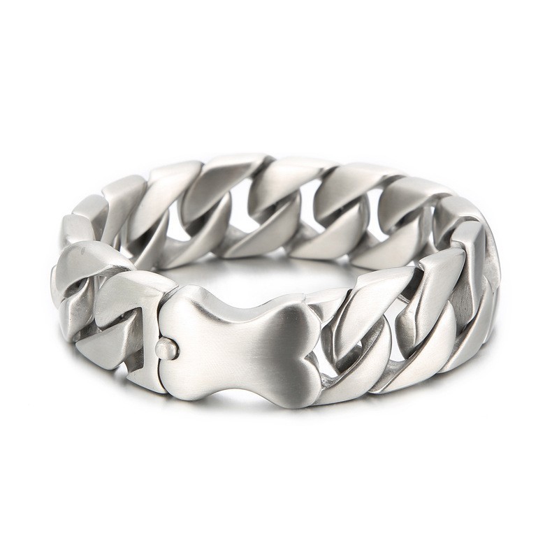Nuovo Braccialetto Cubano Cool Bones Bracciale Da Uomo Nuovo Braccialetto Cubano Cool Bones Bracciale Da Uomo