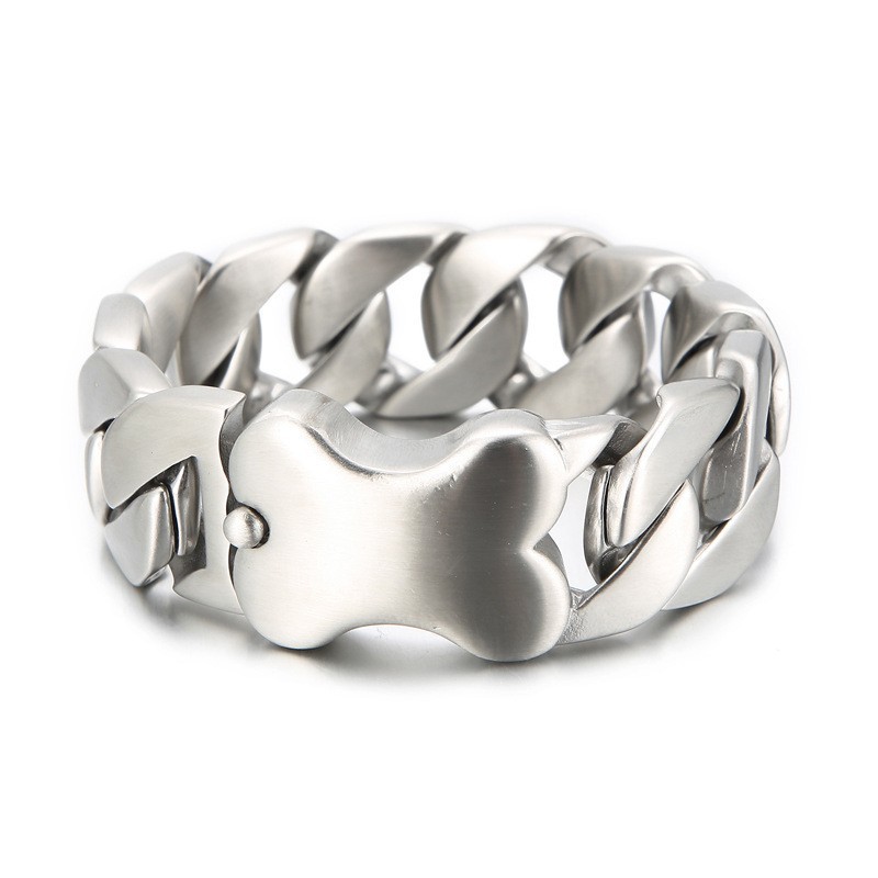 Nuovo Braccialetto Cubano Cool Bones Bracciale Da Uomo Nuovo Braccialetto Cubano Cool Bones Bracciale Da Uomo