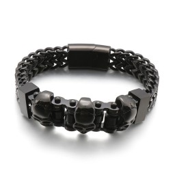 Bracciale Da Uomo In Titanio Con Teschio