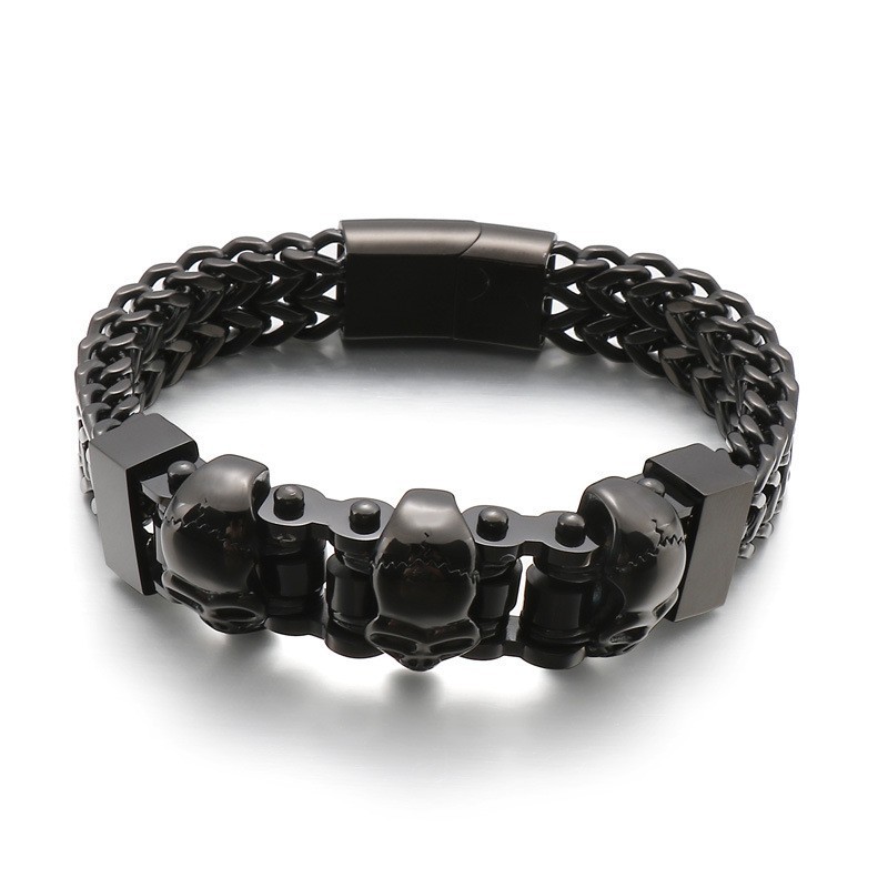 Bracciale Da Uomo In Titanio Con Teschio Bracciale Da Uomo In Titanio Con Teschio