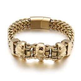 Bracciale Da Uomo In Titanio Con Teschio