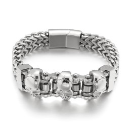 Bracciale Da Uomo In Titanio Con Teschio