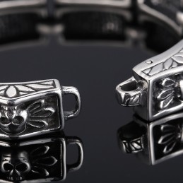 Braccialetti Maschili Con Teschio In Pizzo E Pizzo A Vento, Gioielli Vintage Alla Moda
