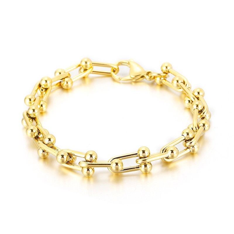 Bracciale Con Fibbia A Ferro Di Cavallo In Titanio Da Uomo E Da Donna, Con Fibbia A Forma Di U Bracciale Con Fibbia A Ferro Di Cavallo In Titanio Da Uomo E Da Donna, Con Fibbia A Forma Di U