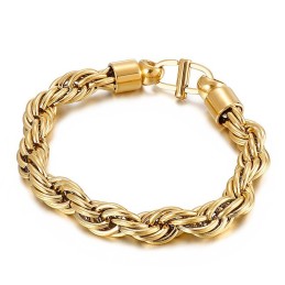Collana Ovale Intrecciata Da Uomo Con Chiusura A Raggiera E Bracciale In Titanio