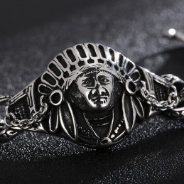 Nuovo Bracciale Da Uomo In Titanio Con Motivo Retrò Cool Chief Di Casting Jewelry